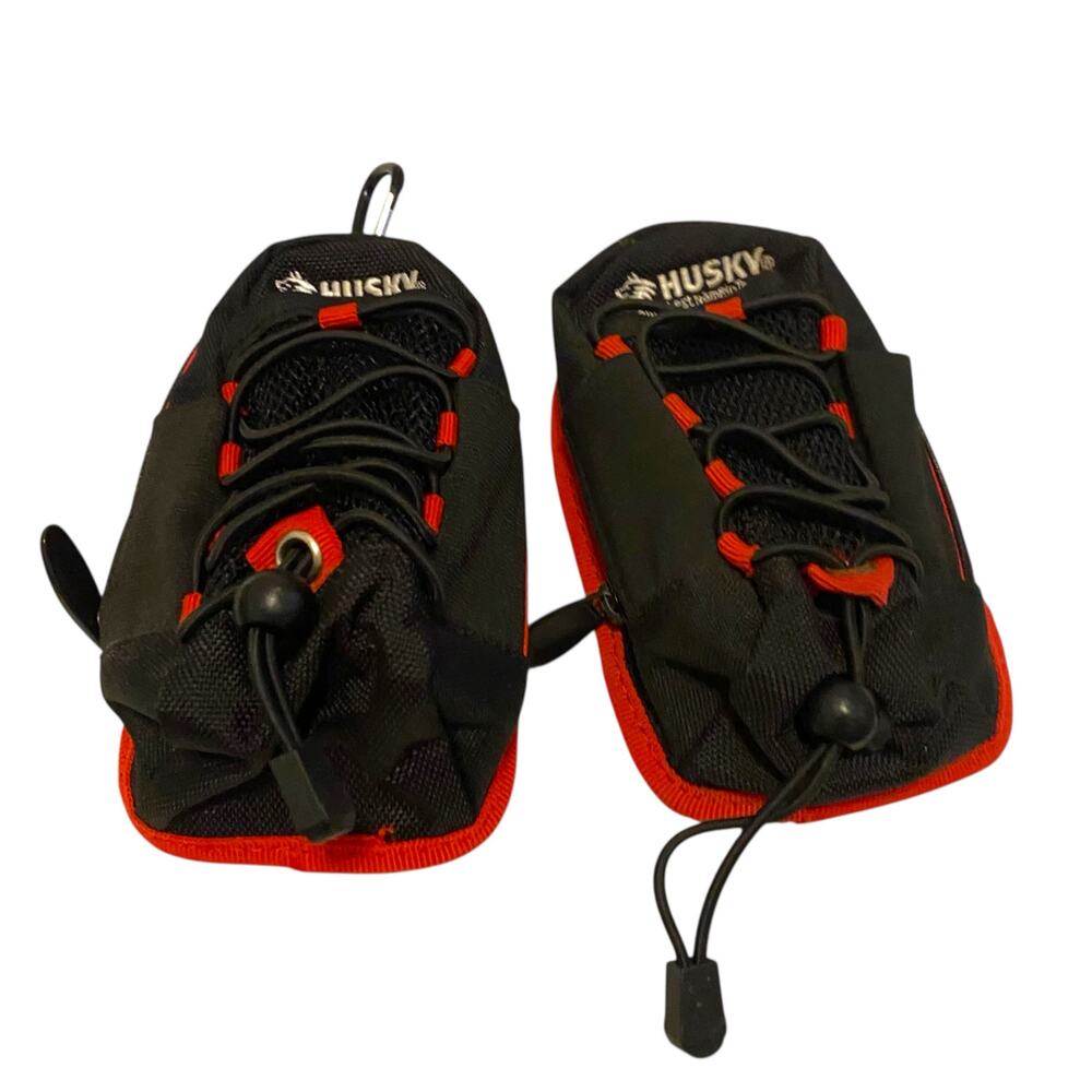 Set of TWO Husky Holdalls Mini-Mouth Bag Tool Pouch with Belt Clip